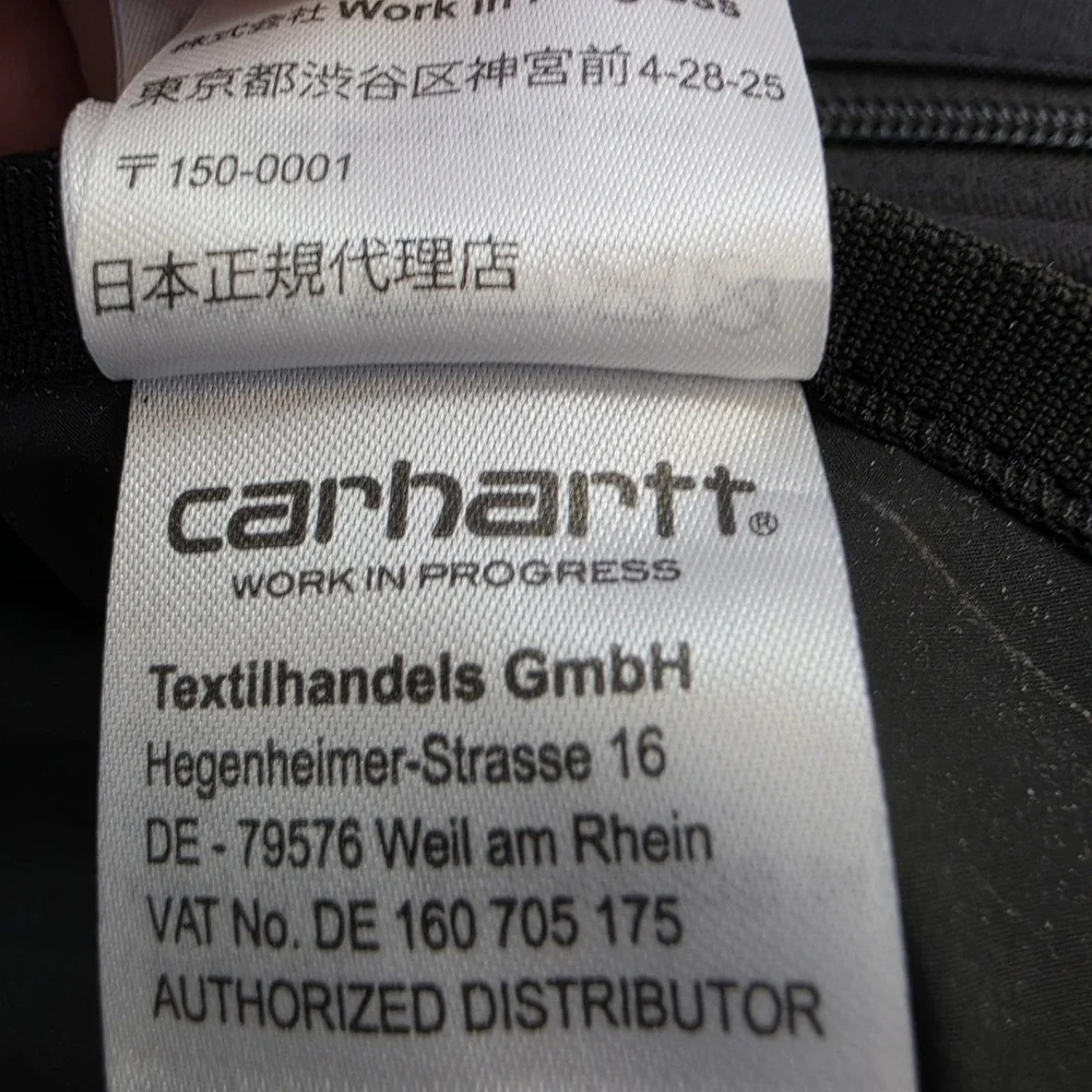 Carhartt WIP Reflective Parcel Bag Black Adjustable Messenger Bag A201035